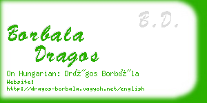 borbala dragos business card